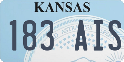 KS license plate 183AIS