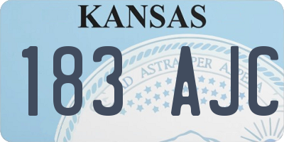 KS license plate 183AJC
