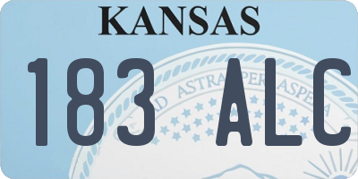 KS license plate 183ALC
