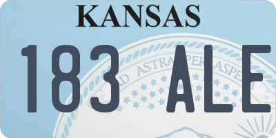 KS license plate 183ALE