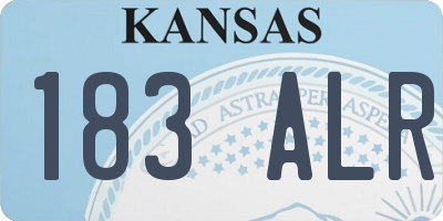KS license plate 183ALR