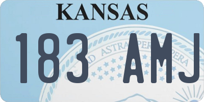 KS license plate 183AMJ