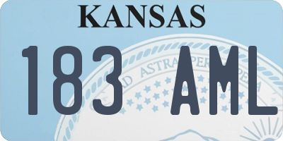 KS license plate 183AML
