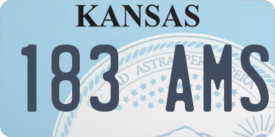 KS license plate 183AMS