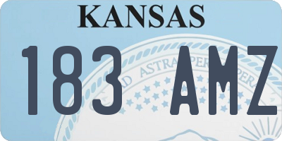 KS license plate 183AMZ