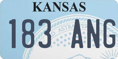 KS license plate 183ANG