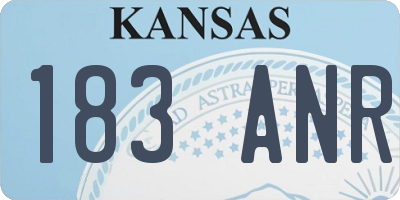 KS license plate 183ANR
