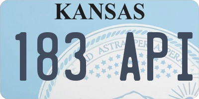 KS license plate 183API