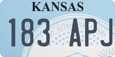 KS license plate 183APJ