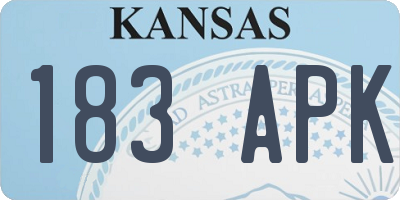 KS license plate 183APK