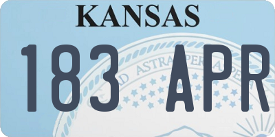 KS license plate 183APR