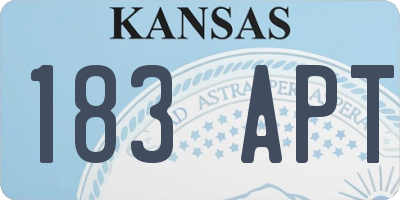 KS license plate 183APT