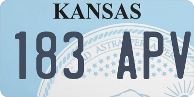 KS license plate 183APV