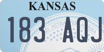 KS license plate 183AQJ