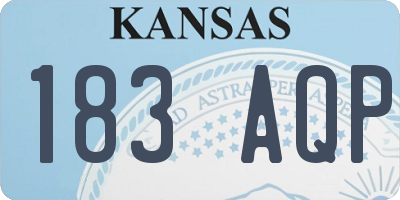 KS license plate 183AQP