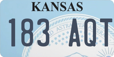 KS license plate 183AQT