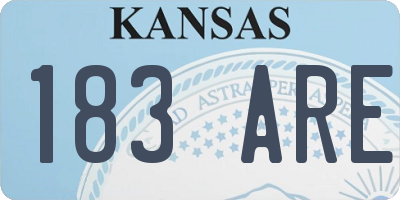 KS license plate 183ARE