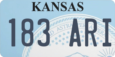 KS license plate 183ARI