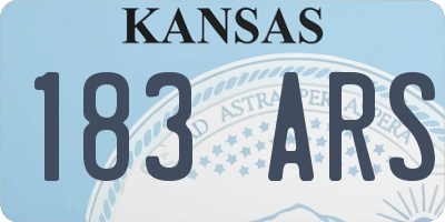KS license plate 183ARS
