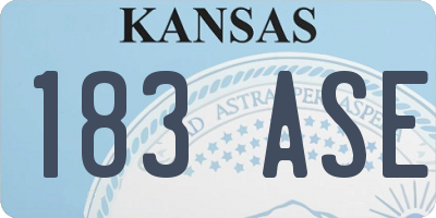 KS license plate 183ASE