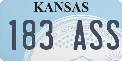 KS license plate 183ASS
