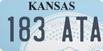 KS license plate 183ATA