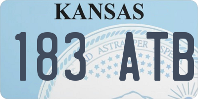 KS license plate 183ATB
