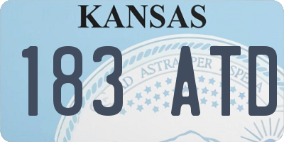 KS license plate 183ATD