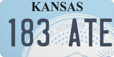 KS license plate 183ATE