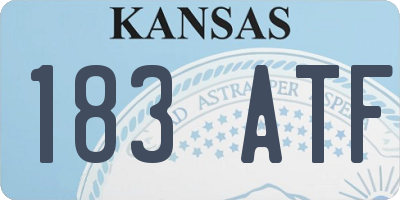 KS license plate 183ATF