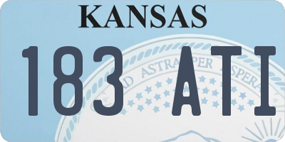 KS license plate 183ATI
