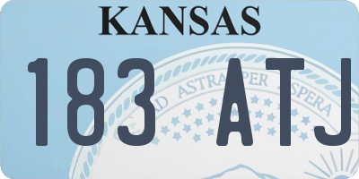 KS license plate 183ATJ