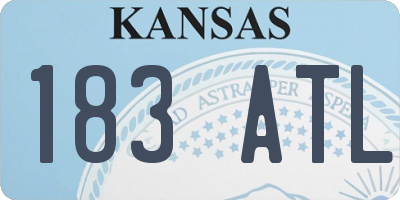 KS license plate 183ATL