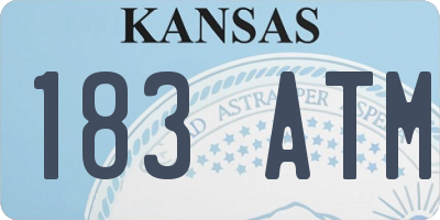 KS license plate 183ATM