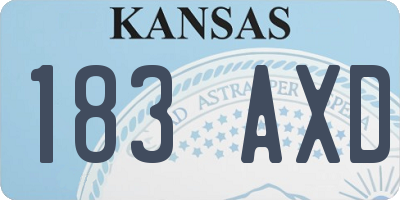 KS license plate 183AXD