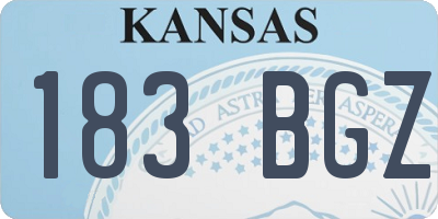 KS license plate 183BGZ