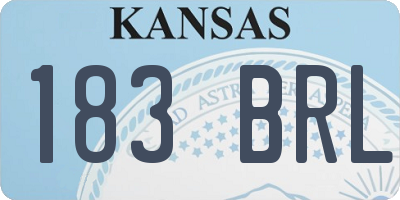 KS license plate 183BRL