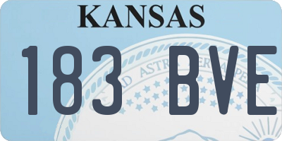 KS license plate 183BVE