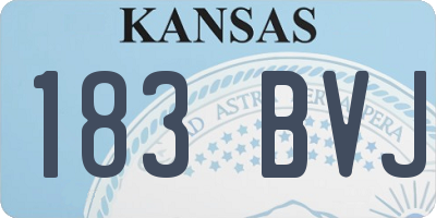 KS license plate 183BVJ