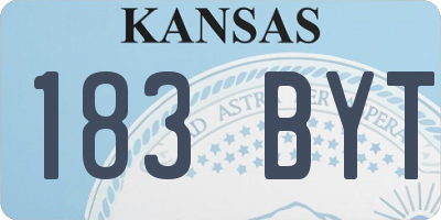 KS license plate 183BYT
