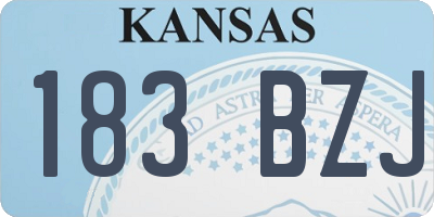 KS license plate 183BZJ