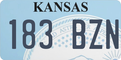 KS license plate 183BZN