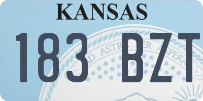 KS license plate 183BZT