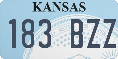 KS license plate 183BZZ