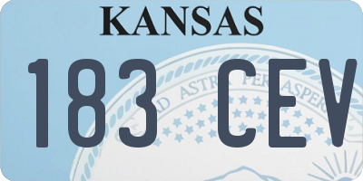 KS license plate 183CEV