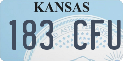 KS license plate 183CFU