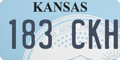 KS license plate 183CKH
