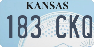 KS license plate 183CKQ