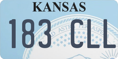 KS license plate 183CLL