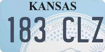 KS license plate 183CLZ